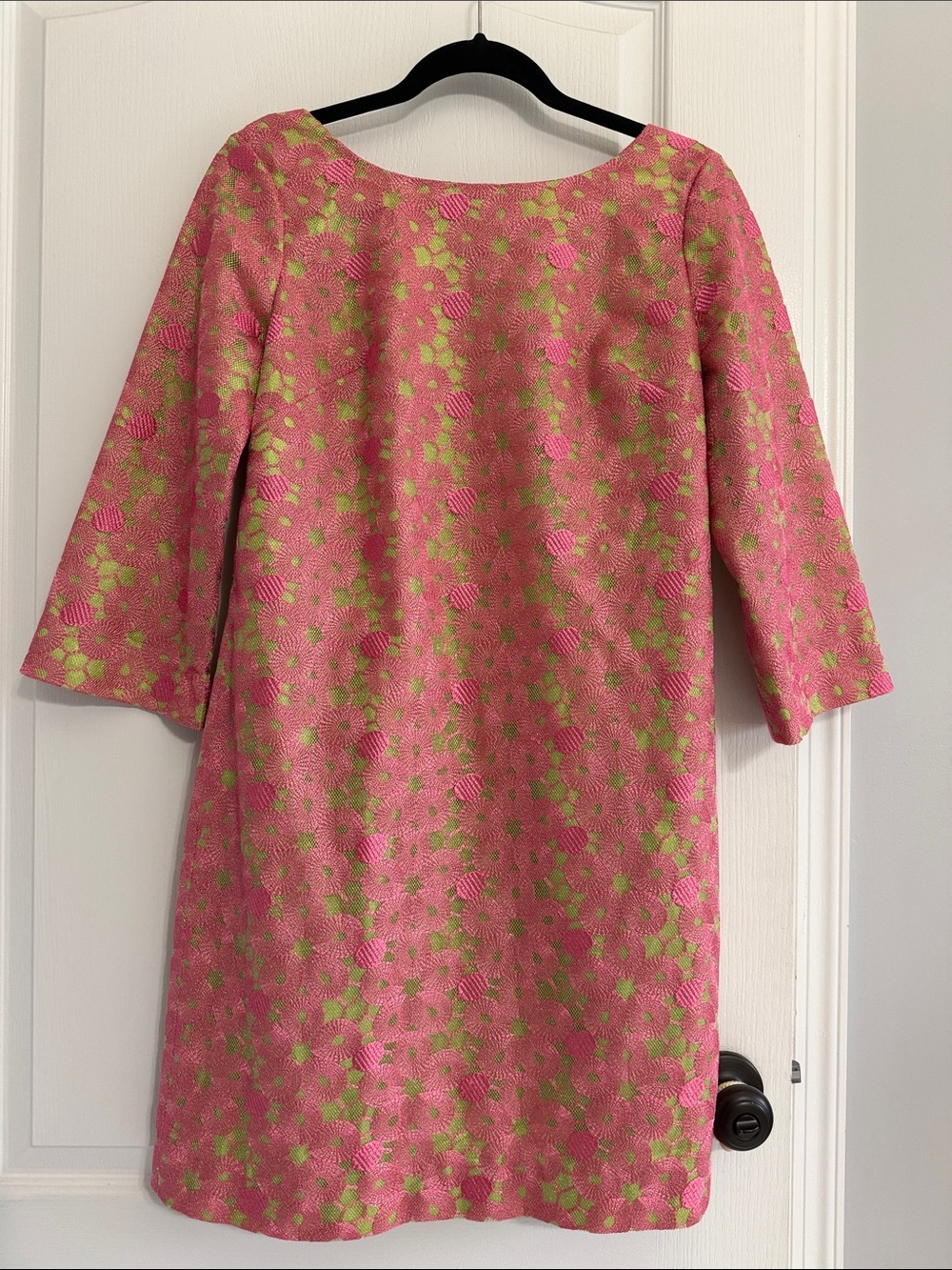 Lilly Pulitzer Pink and Lime Floral Shift Dress